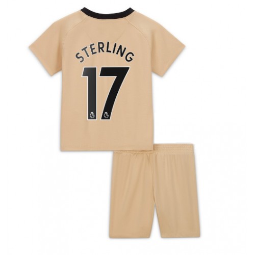 Dres Chelsea Raheem Sterling #17 Rezervni za djecu 2022-23 Kratak Rukav (+ kratke hlače)
